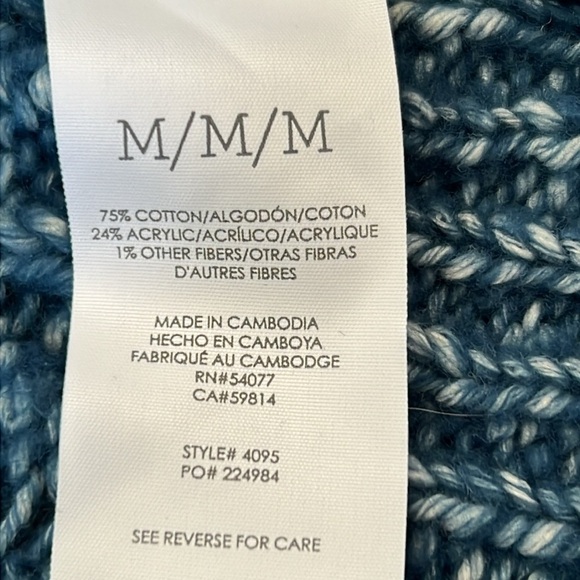 Cabi Astral Cable Knit Long Sleeve Open Cardigan Sweater Size Medium - Picture 7 of 7